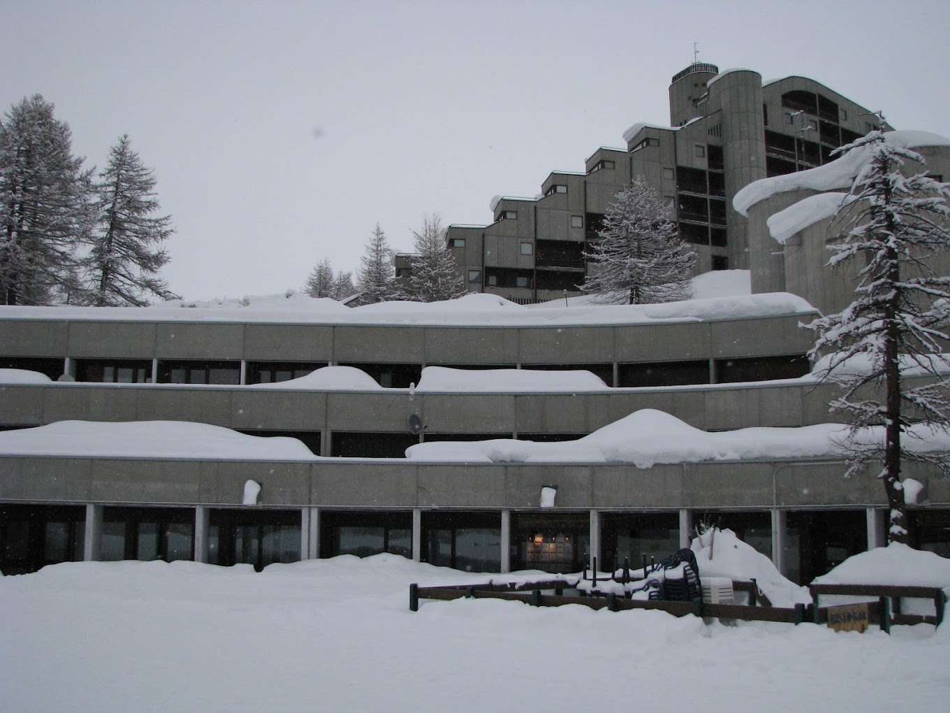 Cervinia Cielo Alto in Italy - snow on the ground.