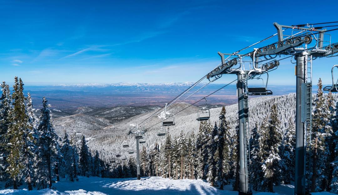 Ski Santa Fe in USA - the view from the top of the mountain.