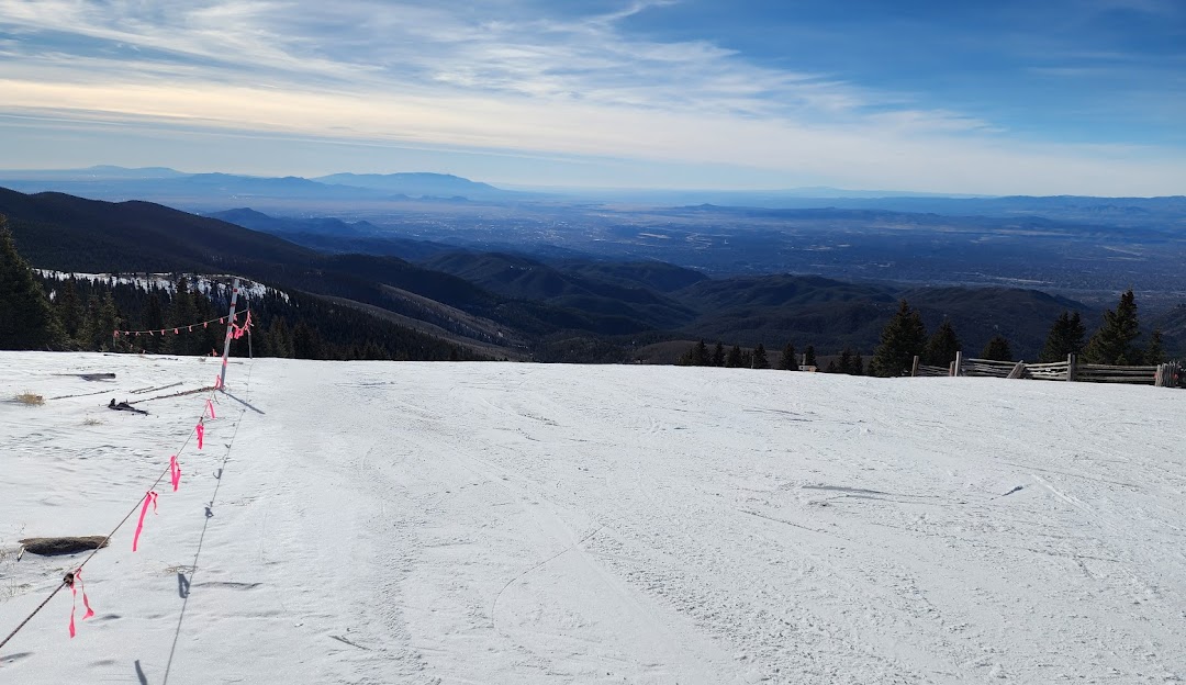 Ski Santa Fe in USA - a view from the top of a ski slope.