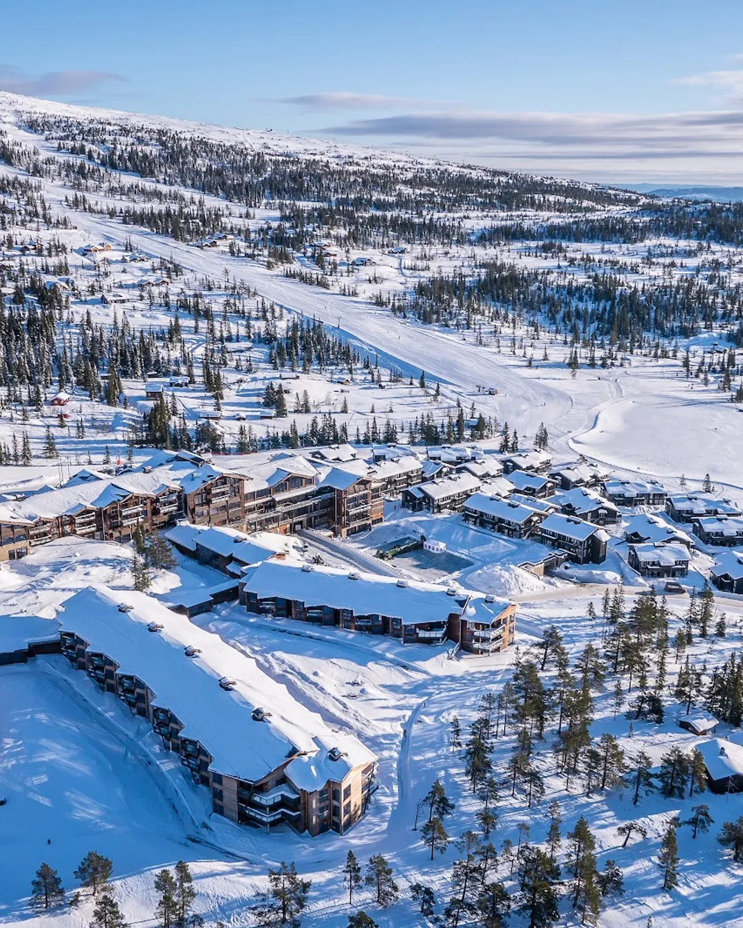 Norefjell in Norway: a ski resort surrounded by trees and snow.