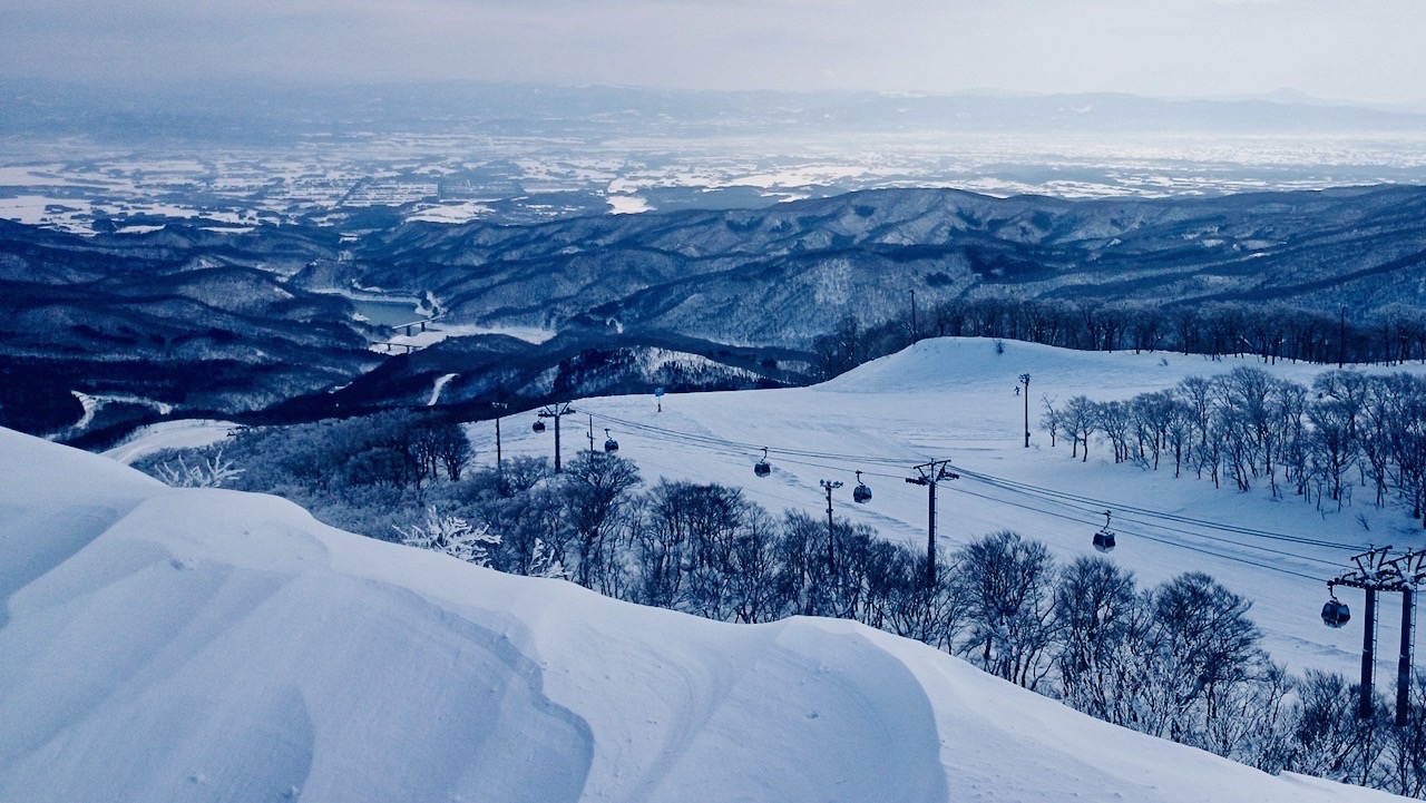 Iwate Kogen in Japan - a view from the top of a ski slope.