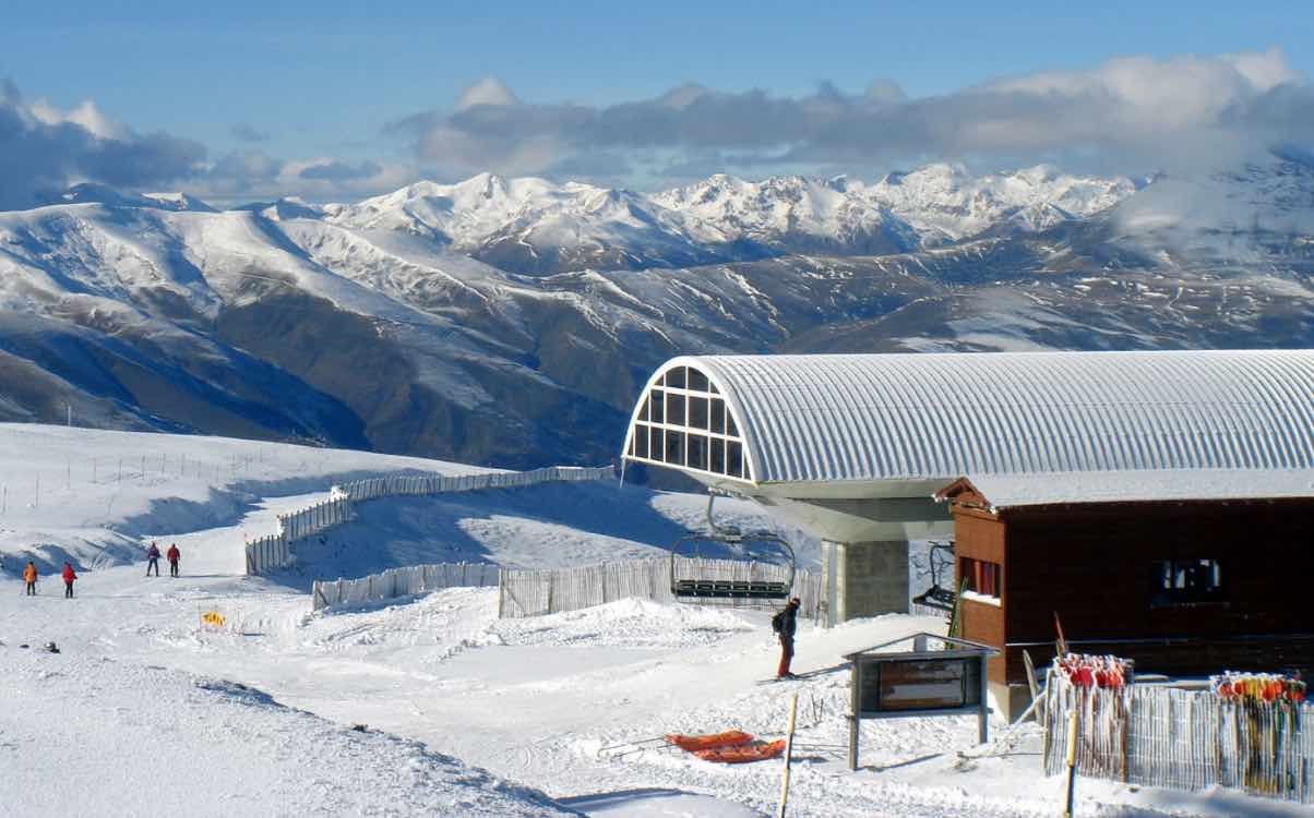 Port Ainé in Spain - snow covered ski area.