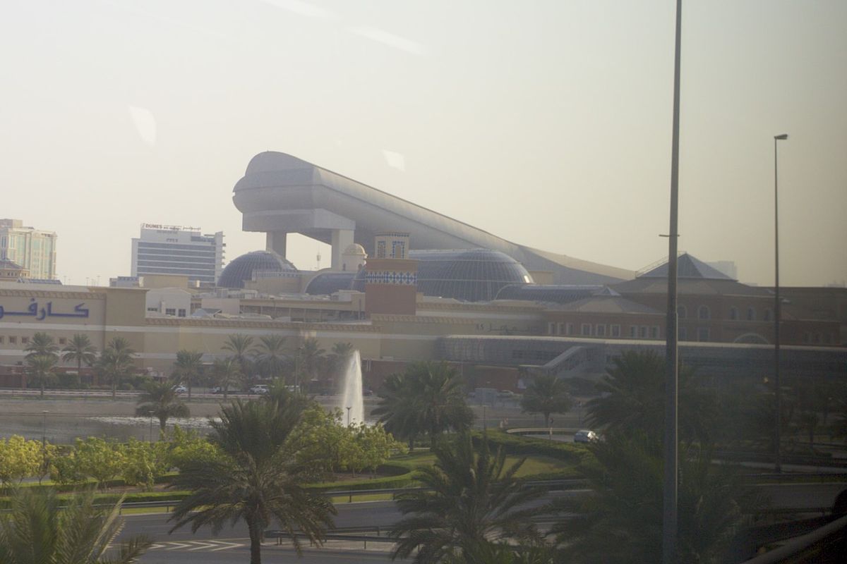 Ski Dubai – Mall of the Emirates in United Arab Emirates - a view of a city from a window.