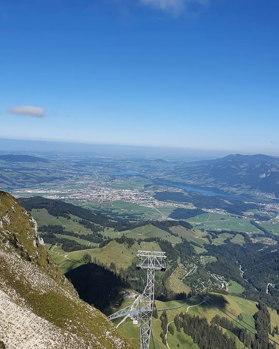 Moléson in Switzerland - a view from the top of a mountain.