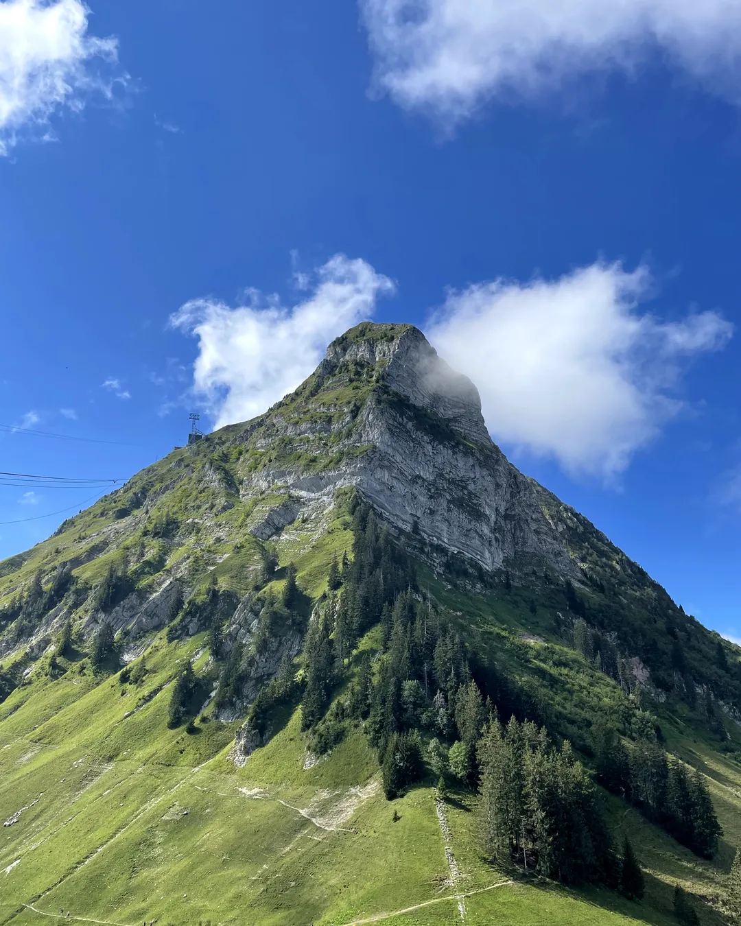 Moléson in Switzerland - a view of the top of a mountain in switzerland.