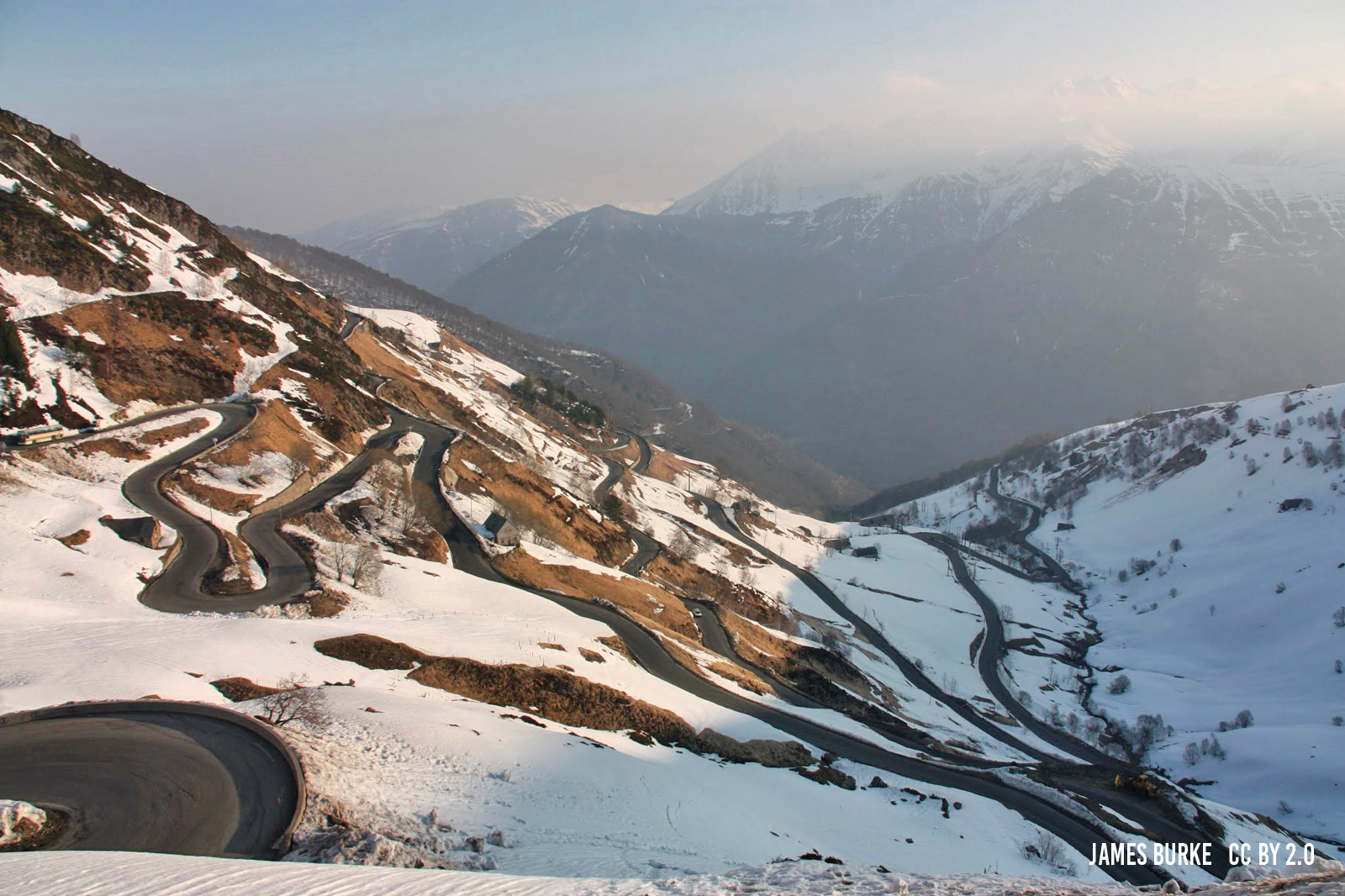 Luz Ardiden in France - snow on the mountain.