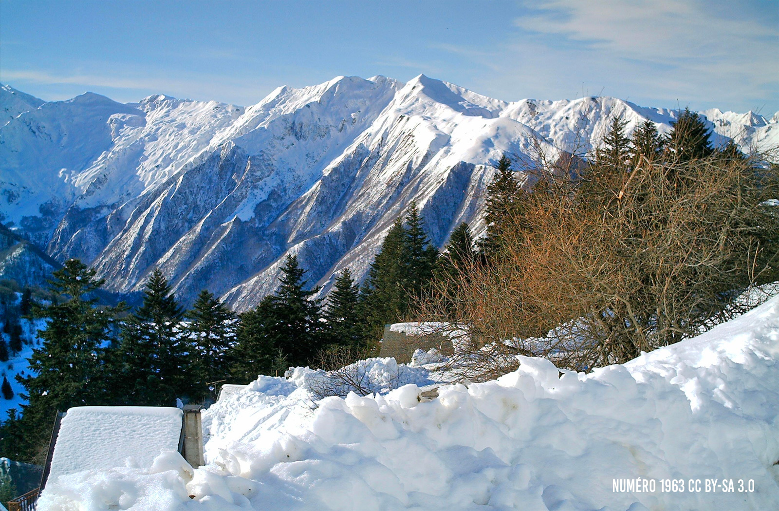 Guzet-Neige in France - snow on the ground.