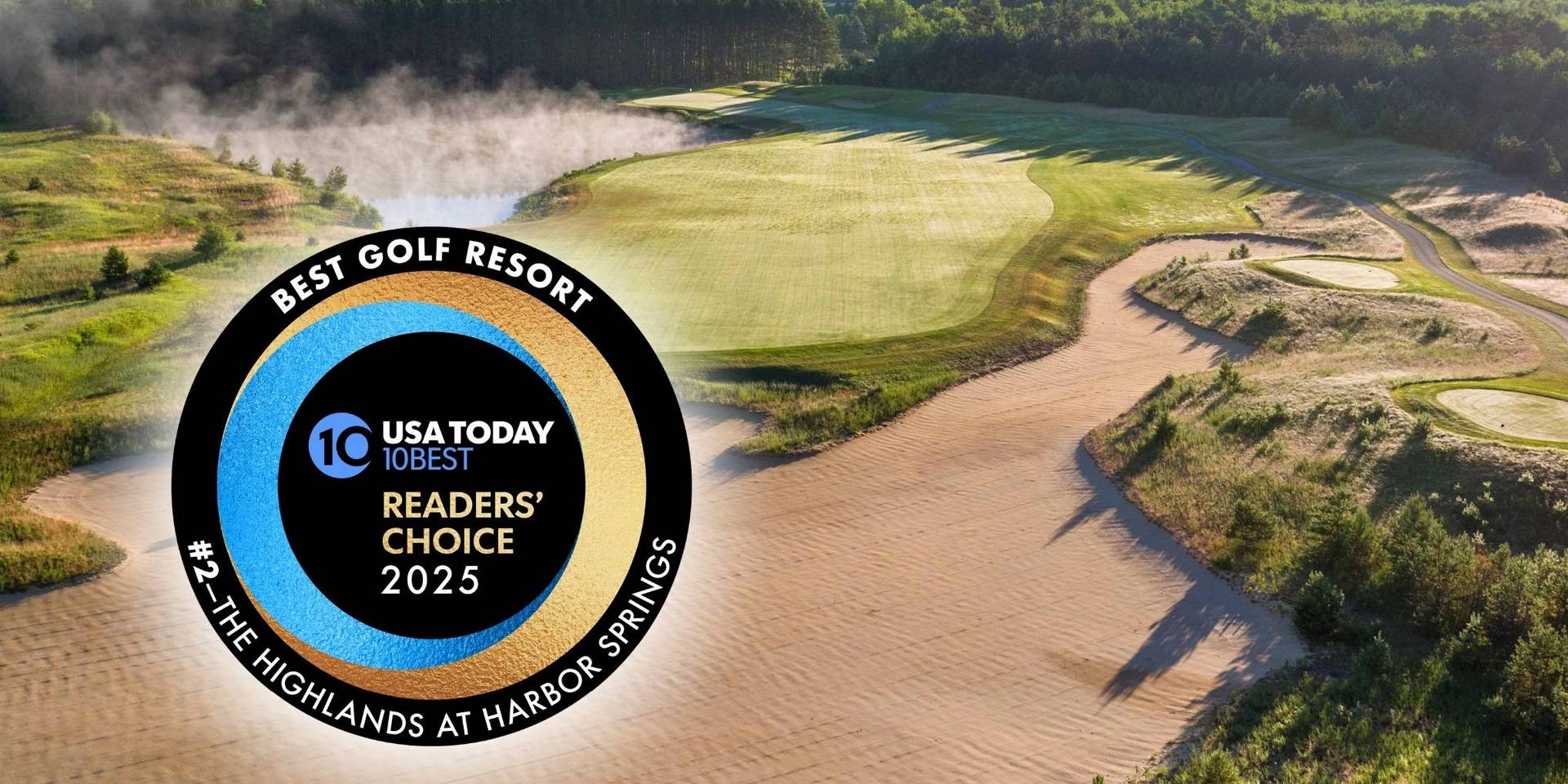 The Highlands at Harbor Springs in USA - a golf course with the words golf today on it.