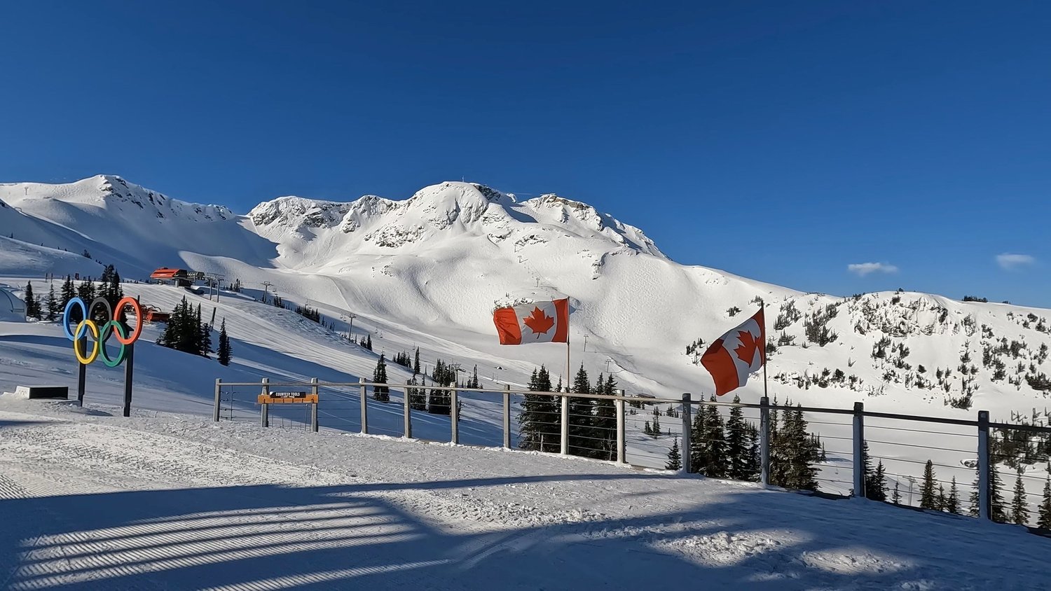 Whistler Blackcomb in Canada - a view of a ski slope in the mountains.