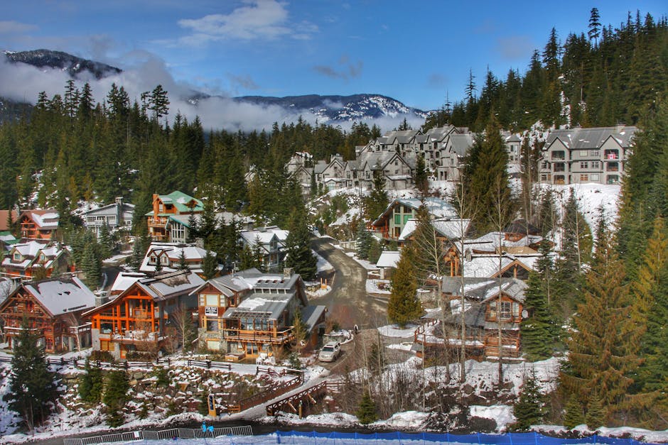 Whistler Blackcomb in Canada: a view of the resort from the top of the mountain.