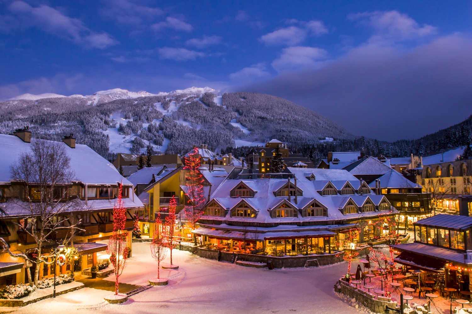 Whistler Blackcomb in Canada - snow on the ground.