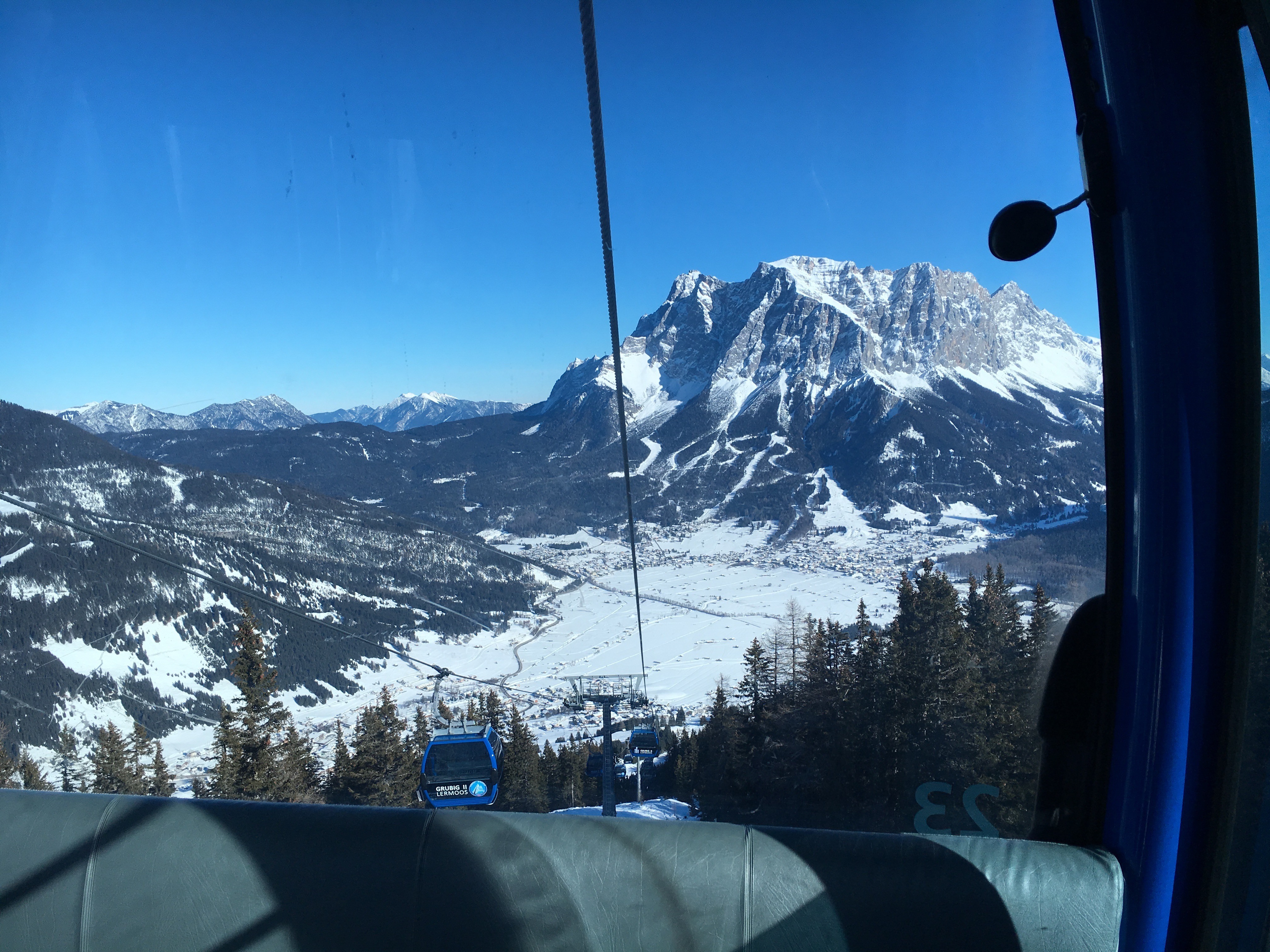 Grubigsteinbahnen Lermoos in Austria - a view of the mountains from a ski lift.