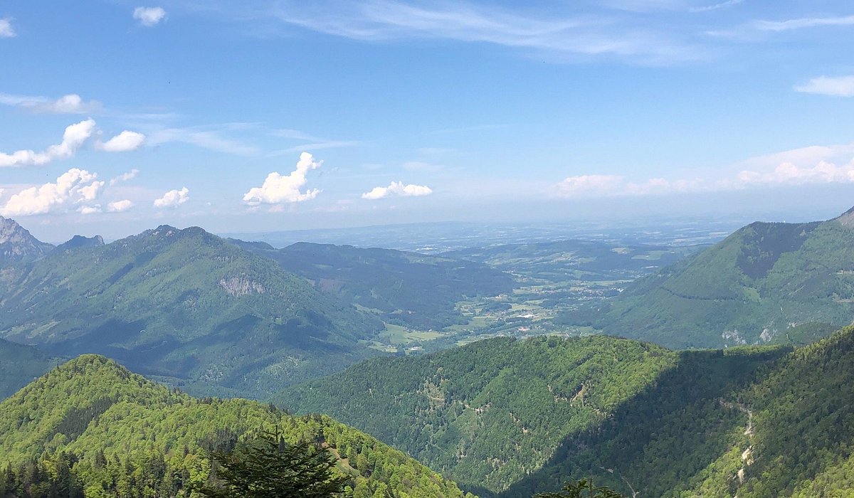 Kasberg – Grünau im Almtal in Austria - a view from the top of a mountain.