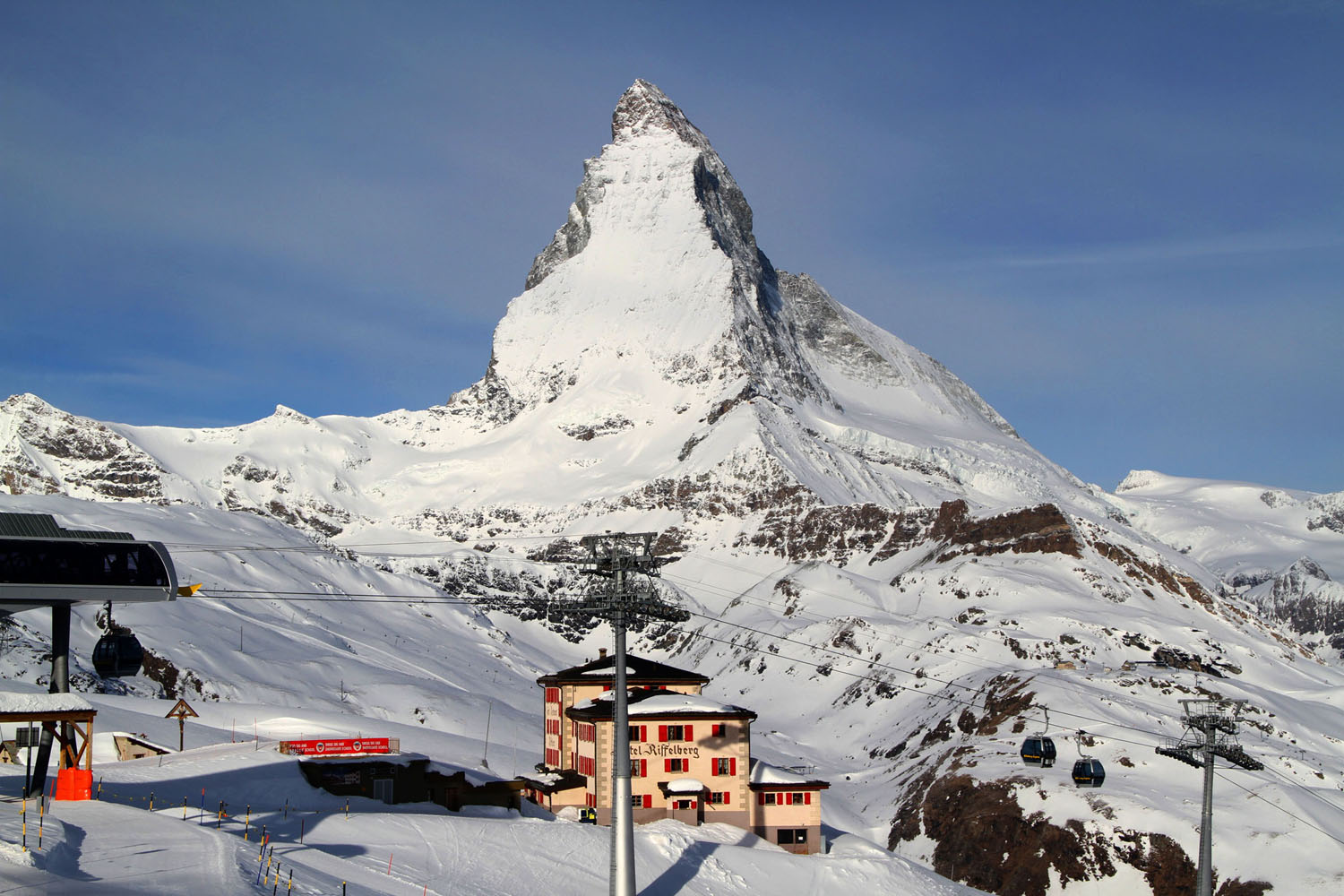 Mont-Noble in Switzerland - a mountain covered in snow.