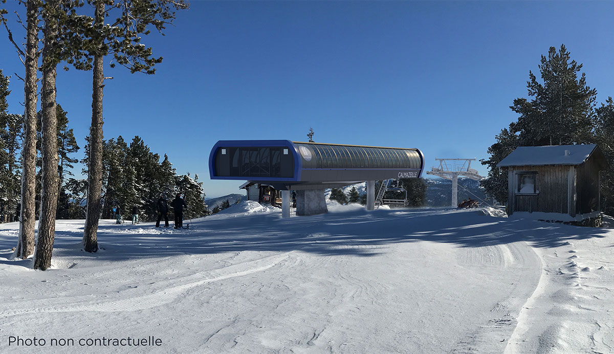 Formiguères in France - the sky is clear.