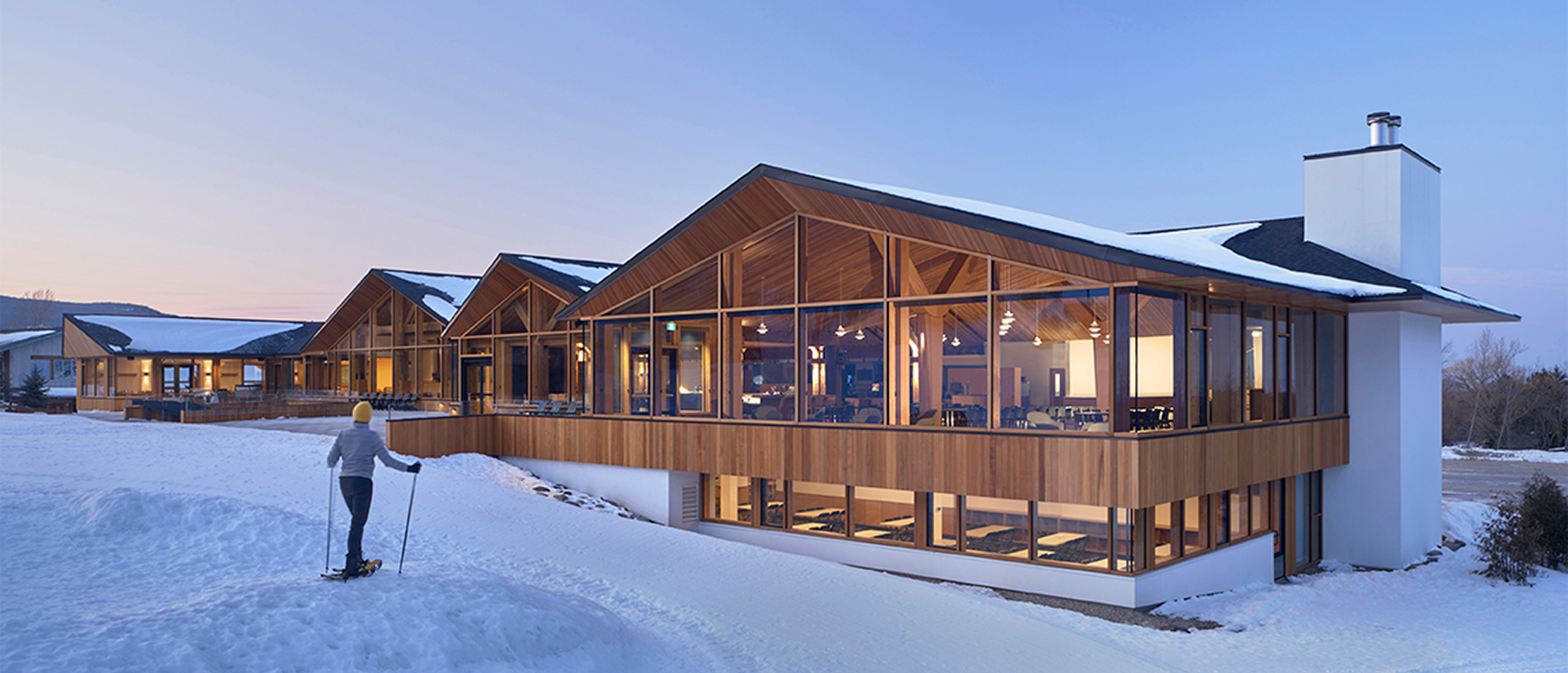Osler Bluff Ski Club in Canada - snow on the ground.