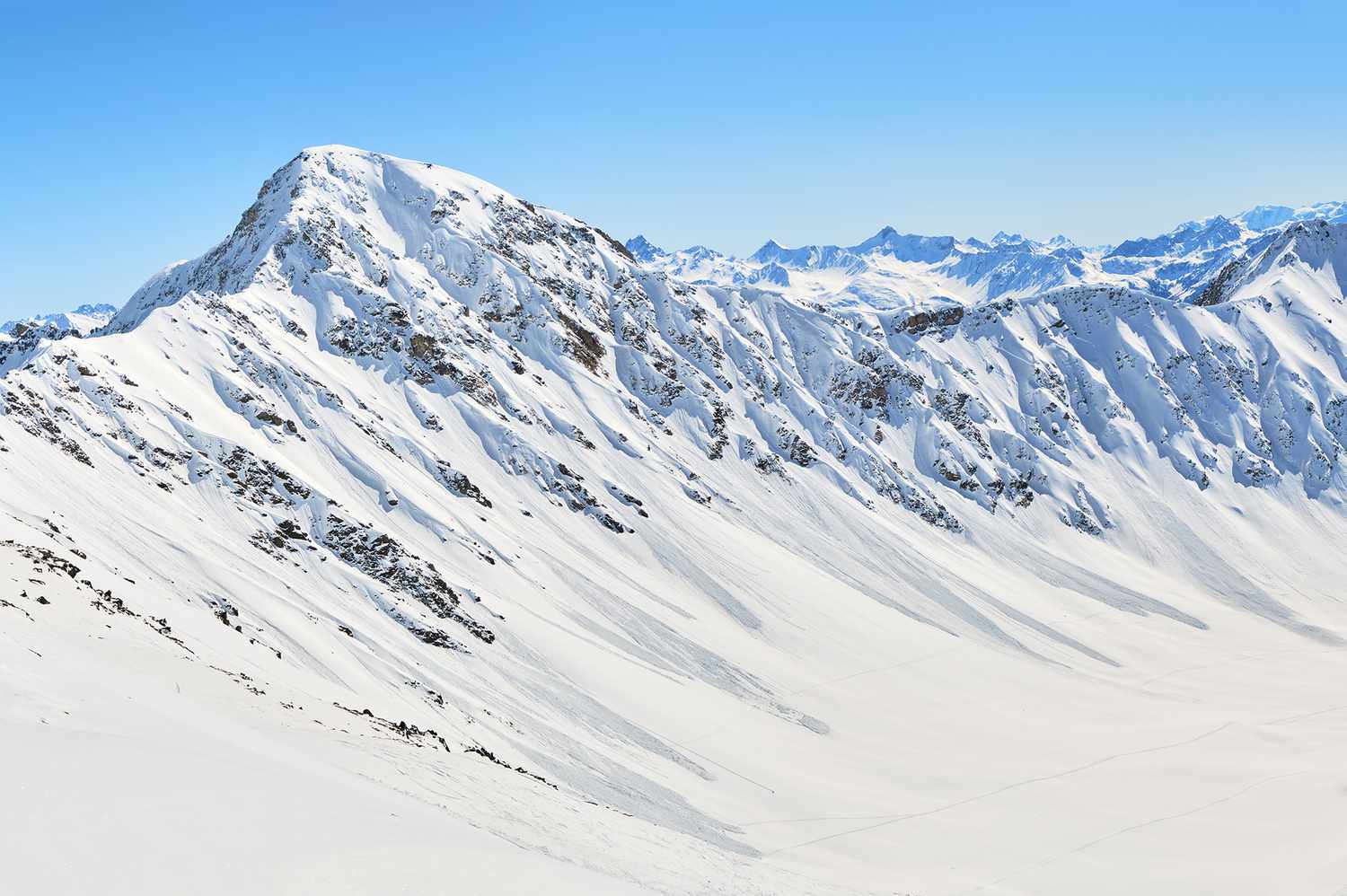 Arosa Lenzerheide in Switzerland - a snow covered mountain.