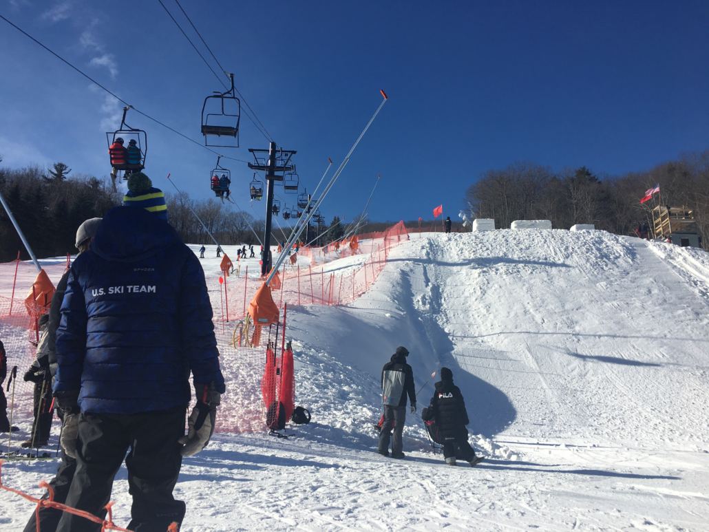 Bristol Mountain in USA - a clear blue sky.