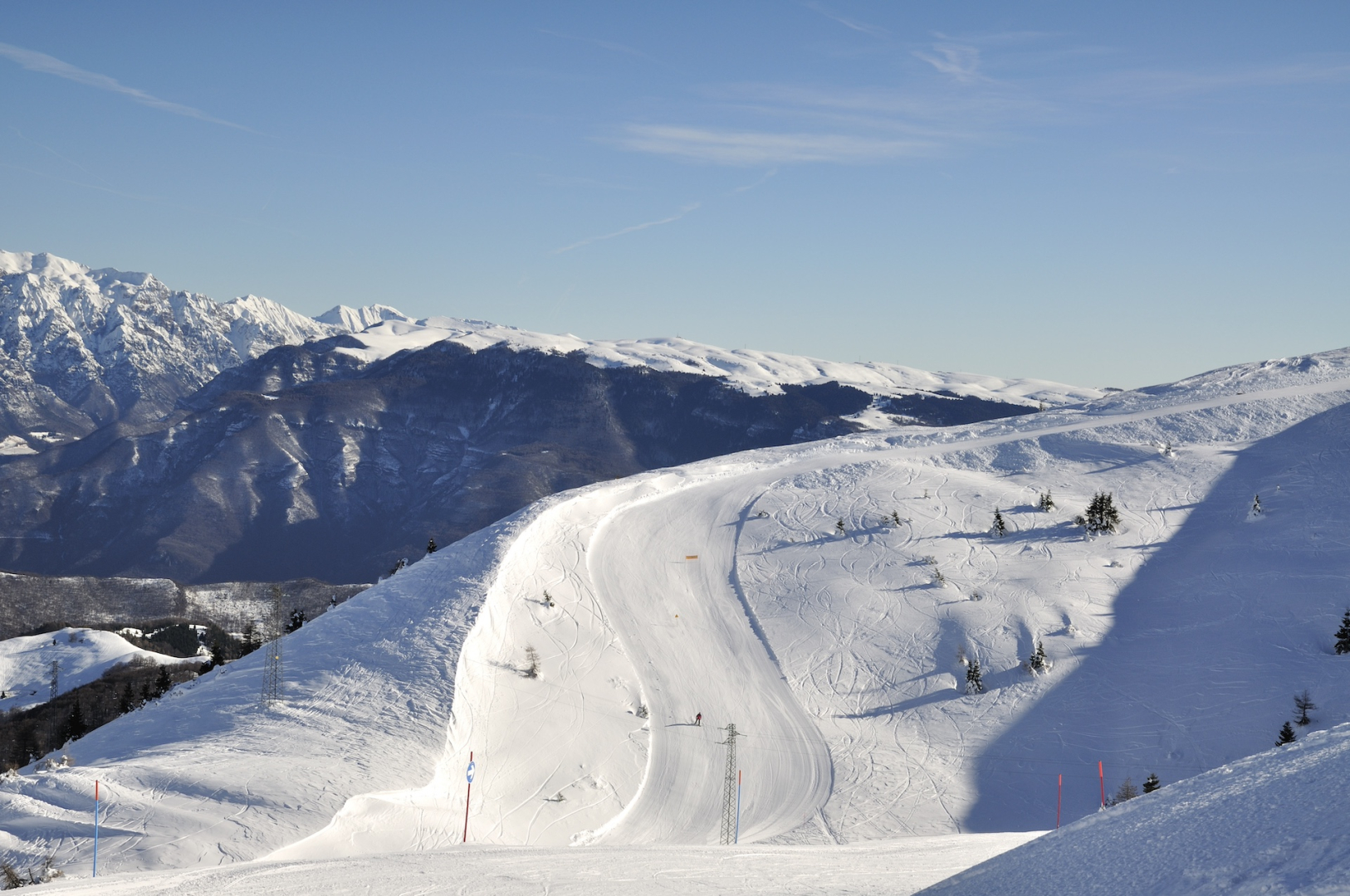 Altopiano di Brentonico in Italy - a clear blue sky.