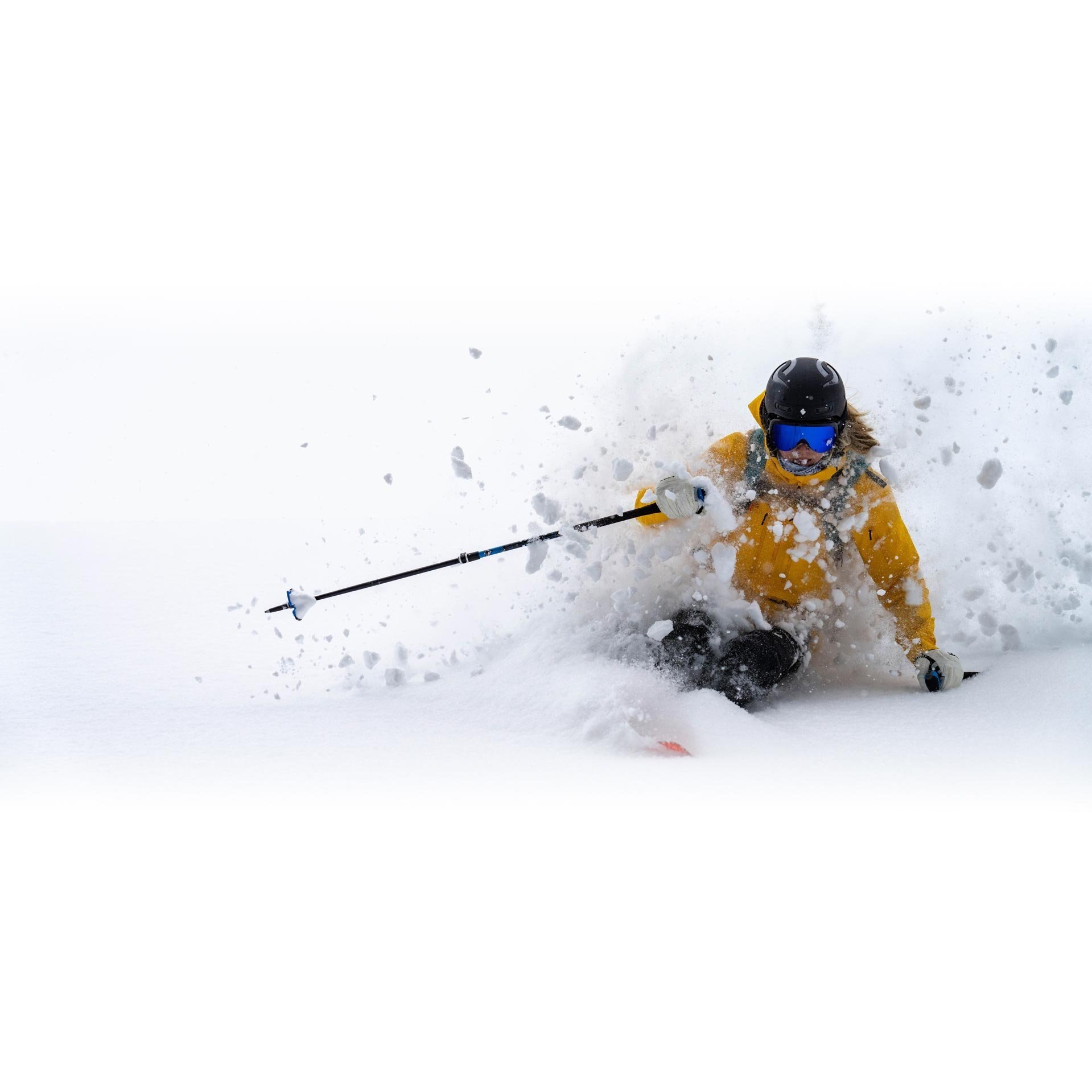 A skier gracefully glides down the snowy slopes at Mont Edouard in Quebec, Canada, embodying the excitement of winter sports in this scenic locale.