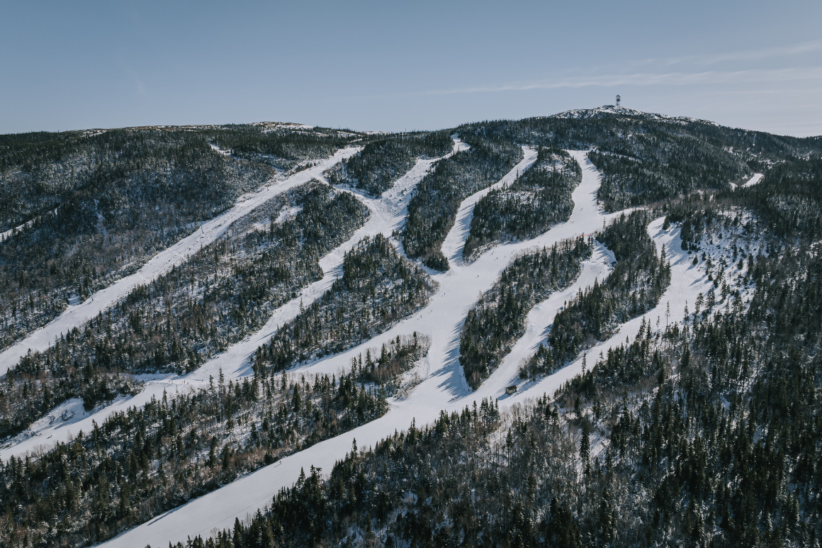 Marble Mountain in Canada - a ski slope covered in snow.