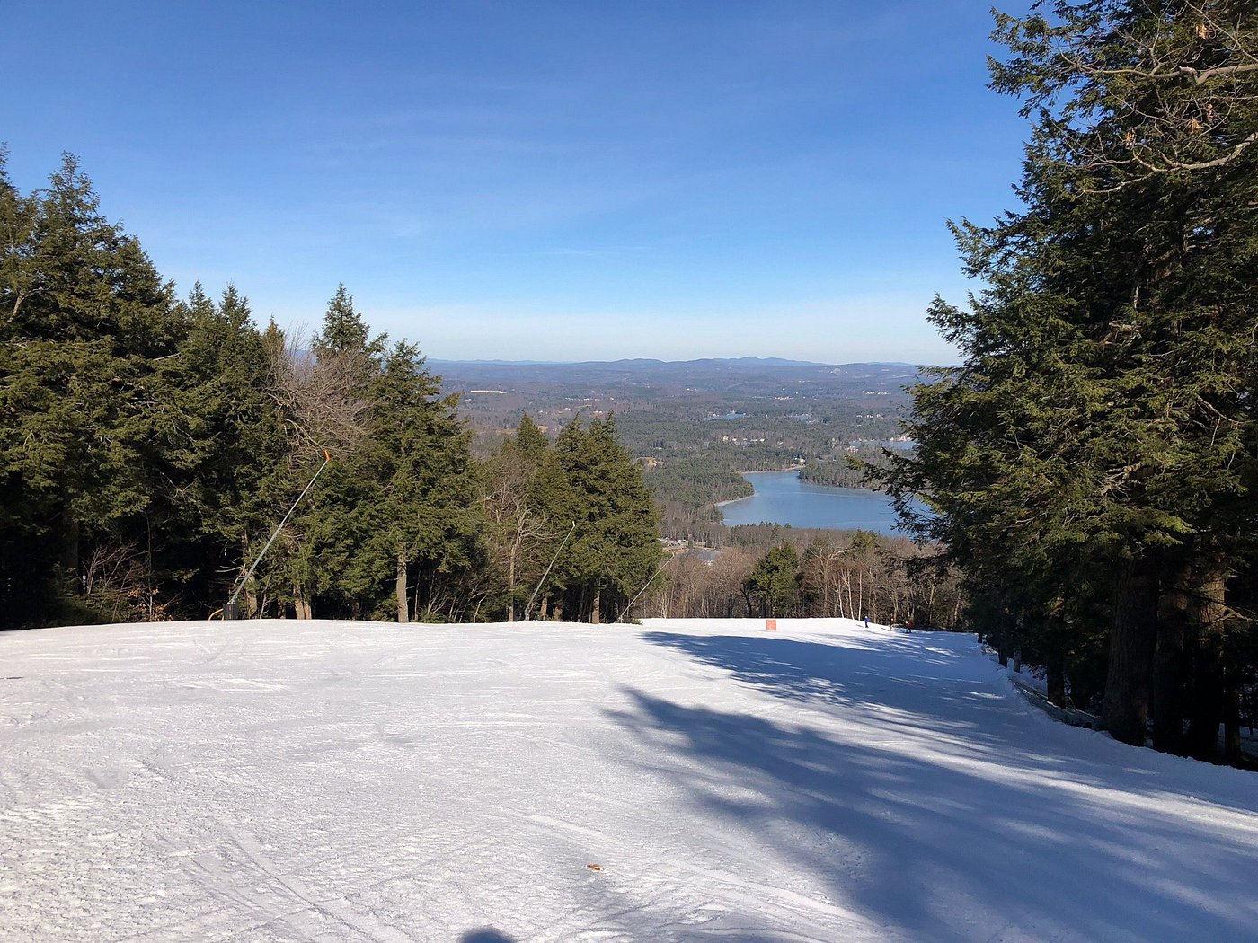 Wachusett Mountain Ski Area in USA - the view from the top of the mountain.