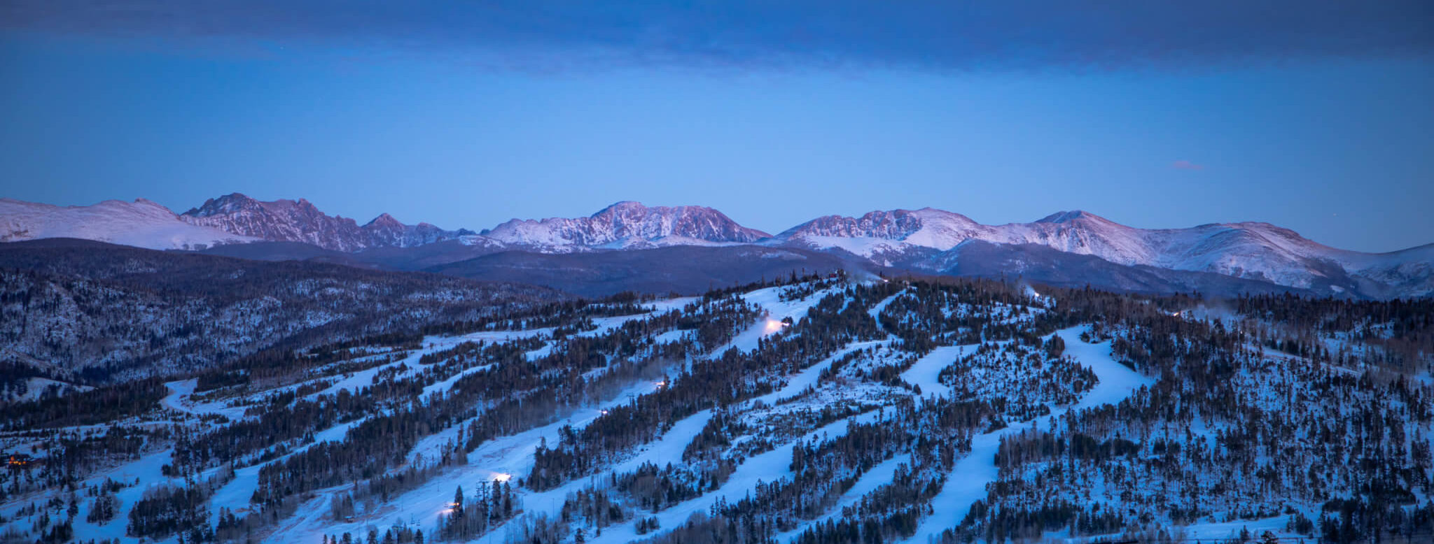 Granby Ranch in USA - a view of the mountains from the top of the mountain.