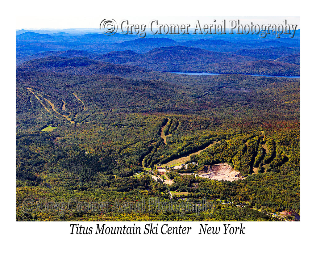 Titus Mountain in USA - a view from the top of a mountain.