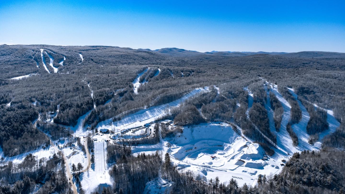 Titus Mountain in USA - the view from the top of the mountain.