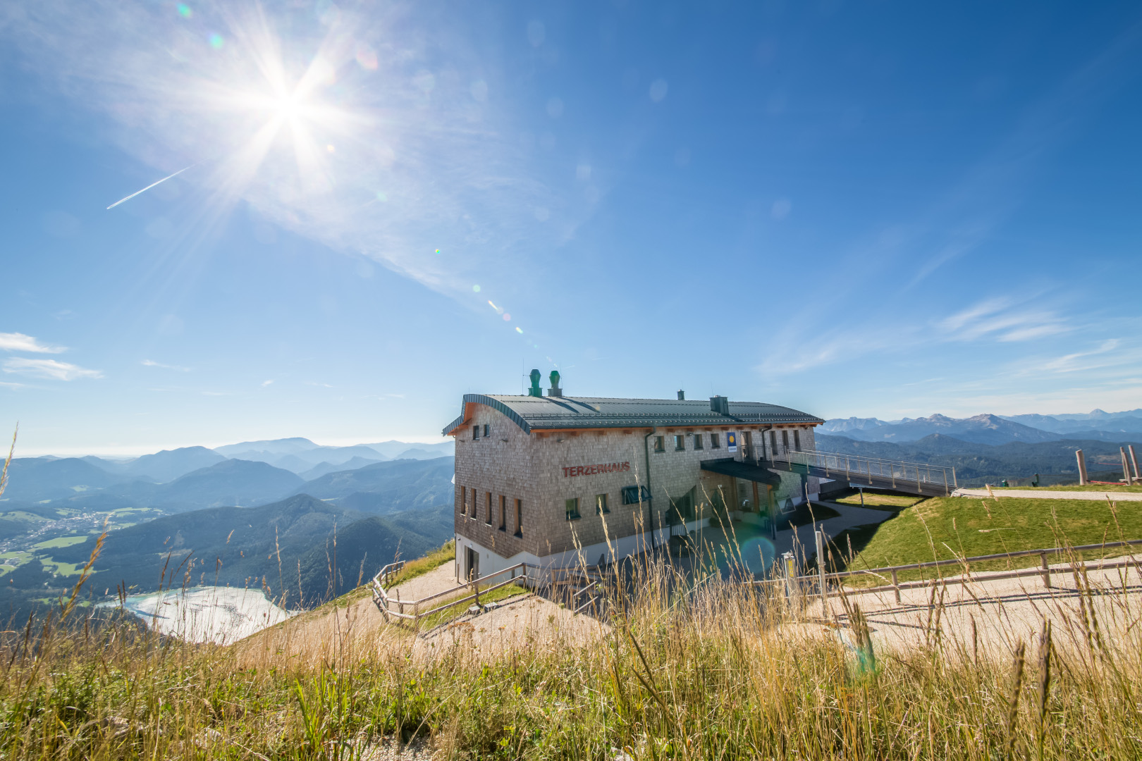 Gemeindealpe Mitterbach in Austria - a clear blue sky.