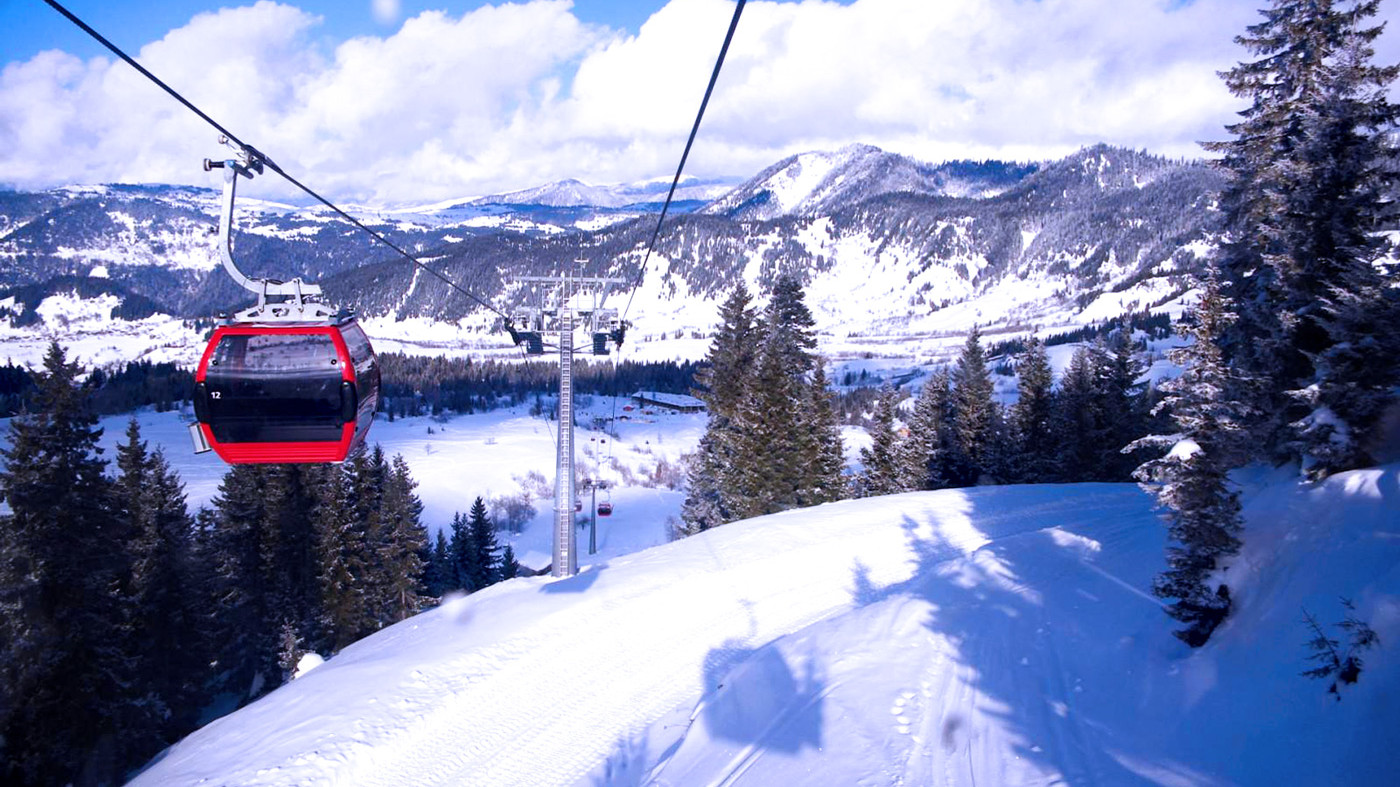 Goderdzi in Georgia - snow on the ground.