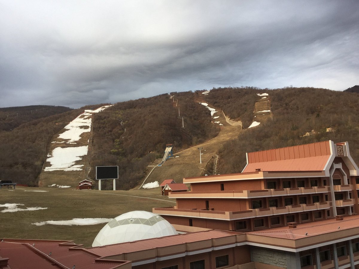 Masik Pass in North Korea - a view of the slopes from the top of the mountain.