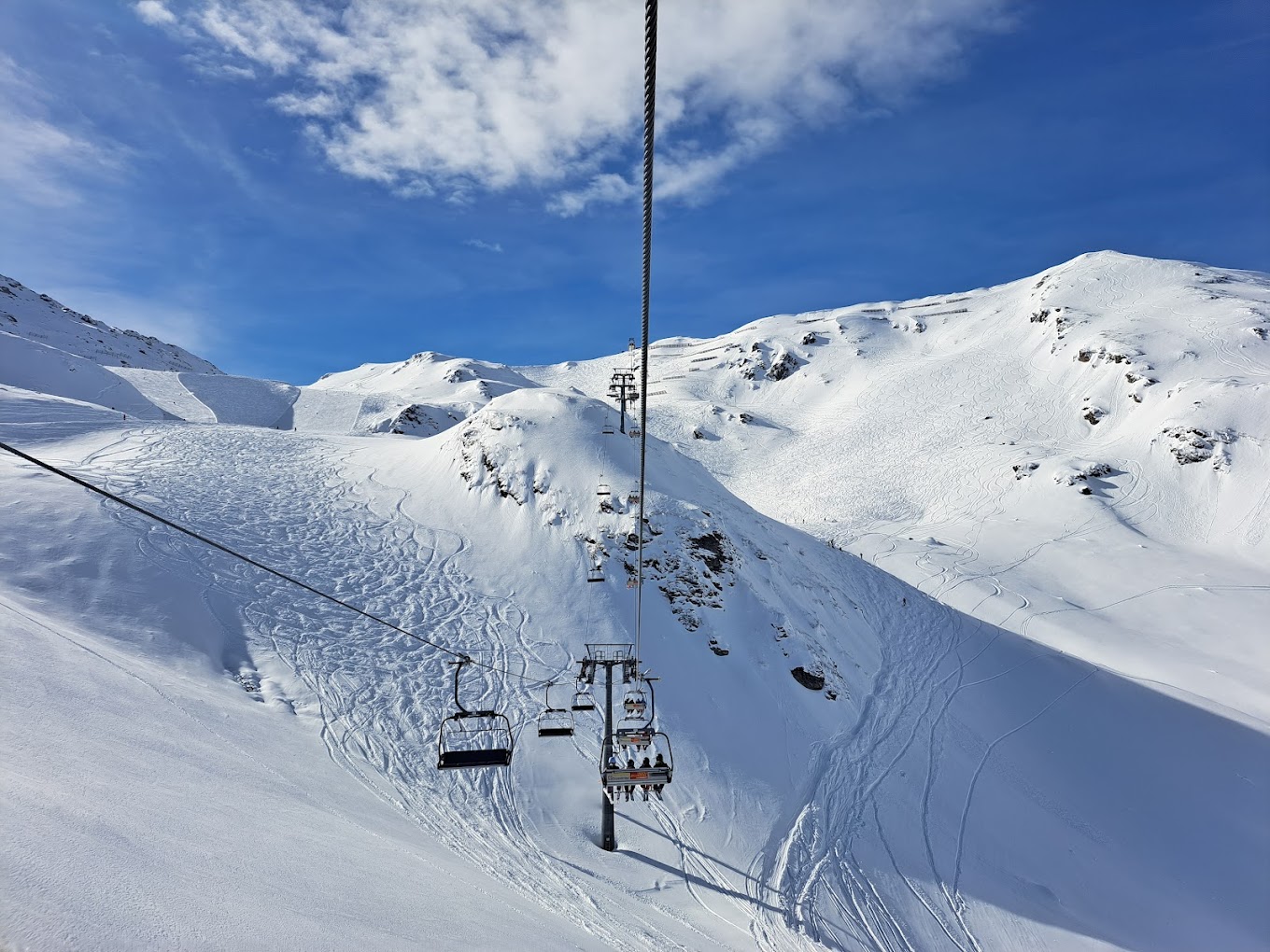 Hochzillertal | Hochfügen in Austria - a ski lift going up a snowy slope.
