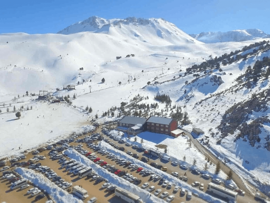 Isparta Davraz Ski Resorts in Turkey - a snow covered mountain.