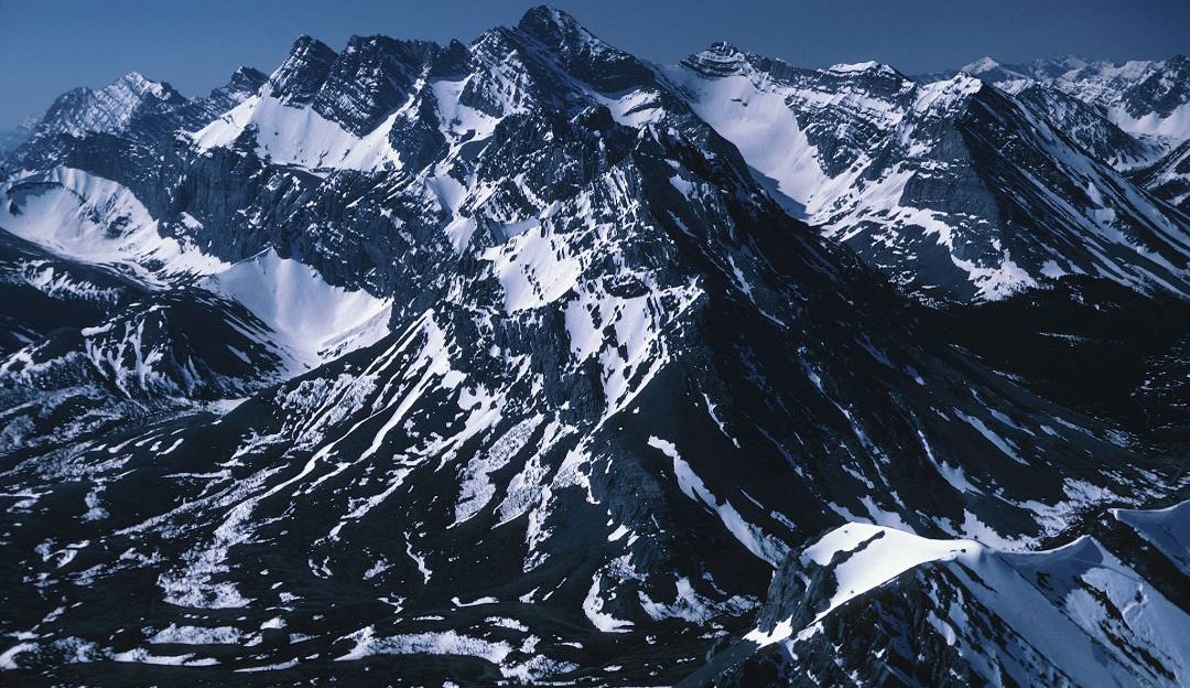 Fortress Mountain ski area in Canada - a mountain range in the canadian rockies.