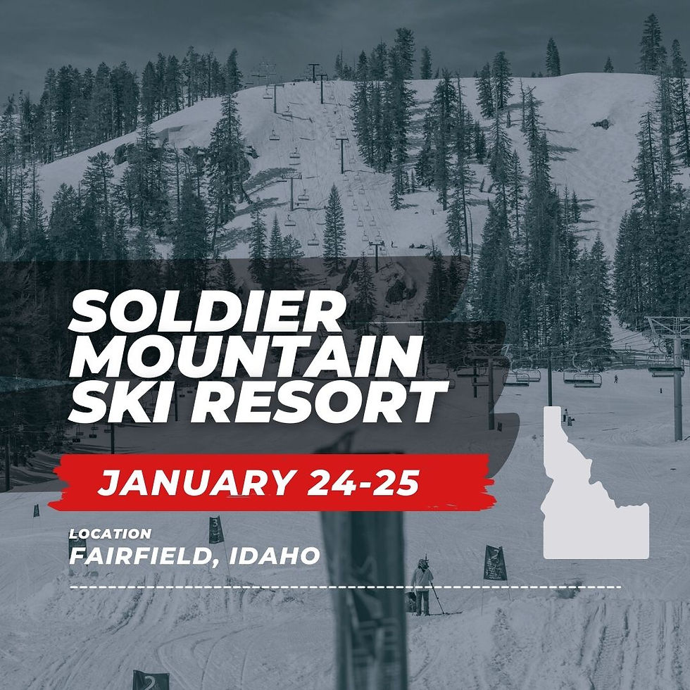 Soldier Mountain in USA: a ski resort with a mountain in the background.