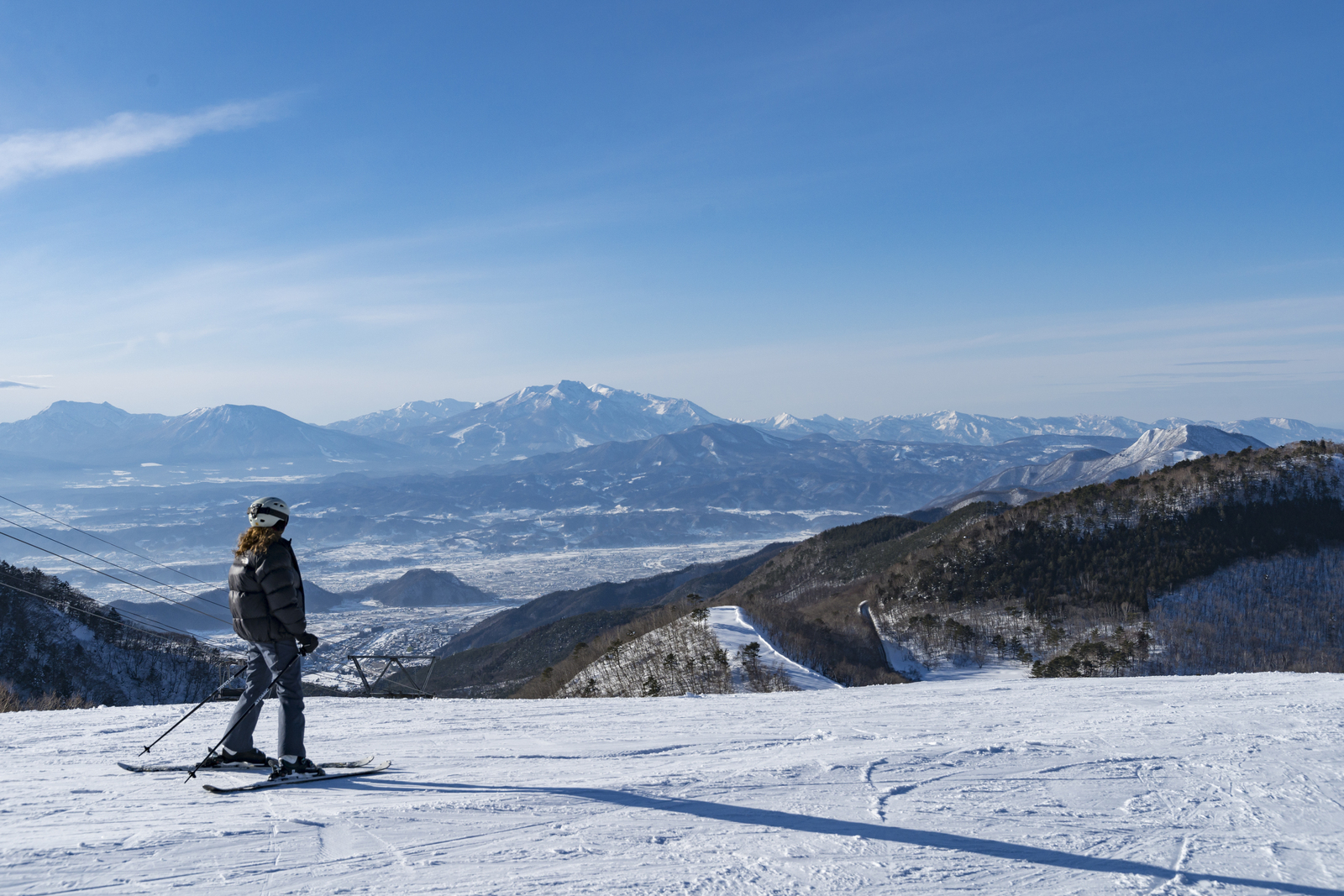 Okushiga Kogen in Japan - a clear blue sky.