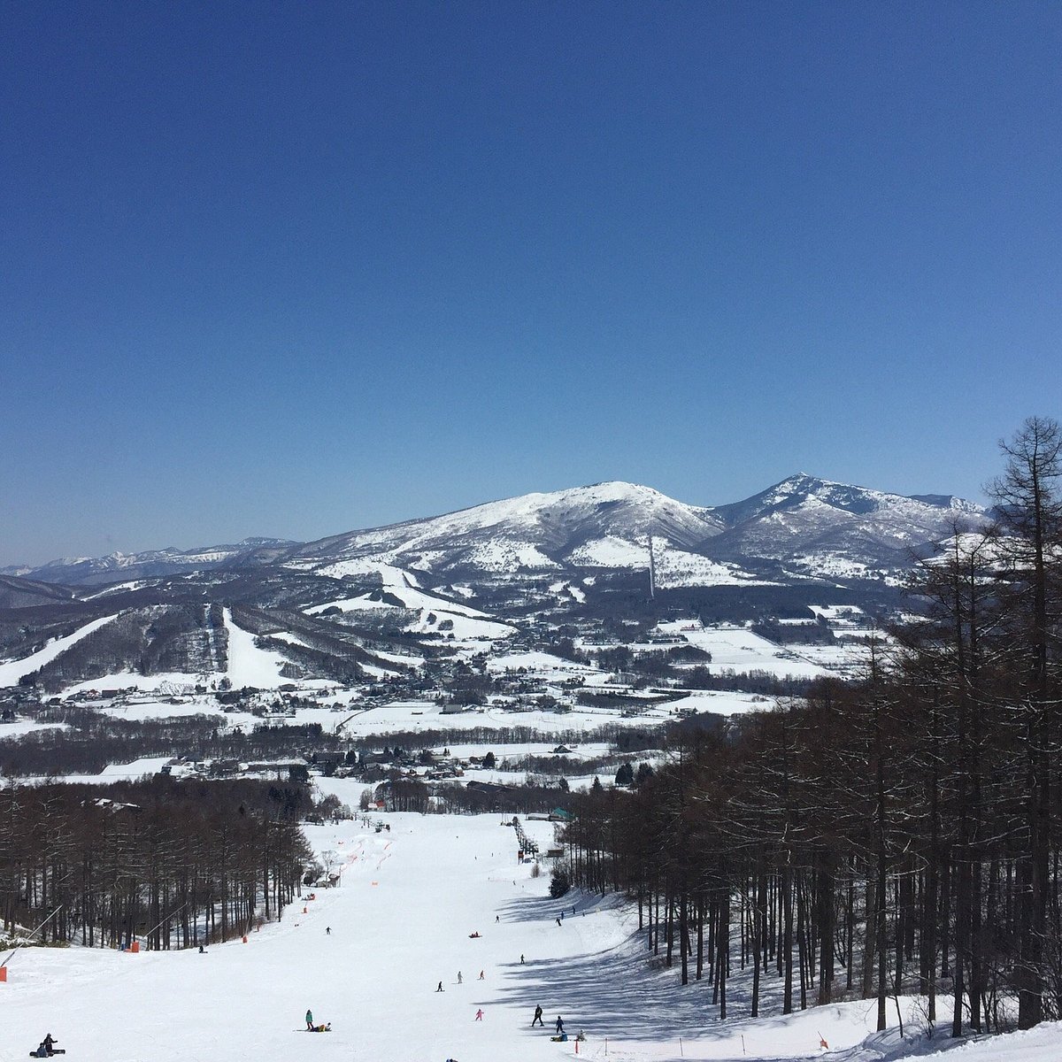 Sugadaira Kogen Taro in Japan - a view of the mountains from the top of the mountain.