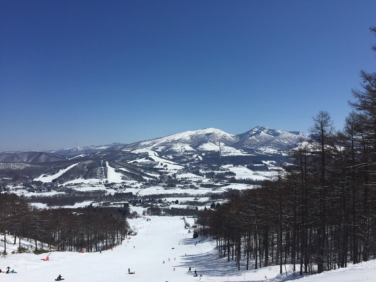 Sugadaira Kogen Taro in Japan - a view from the top of a ski slope.