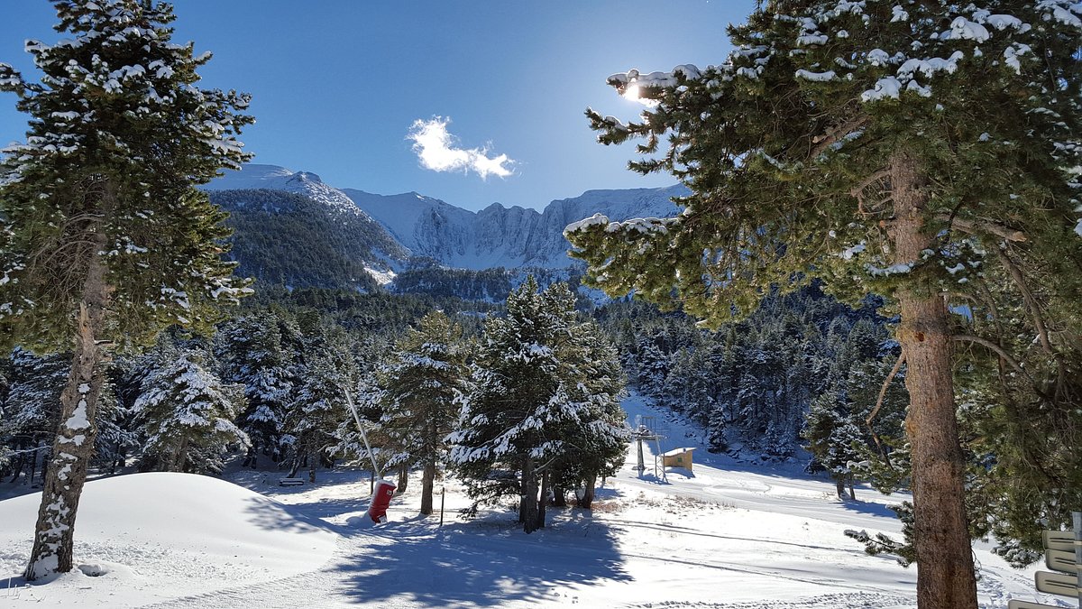 Cambre d'Aze – Eyne | ​Saint-Pierre-dels-Forcats in France - a snow covered area with trees and mountains in the background.