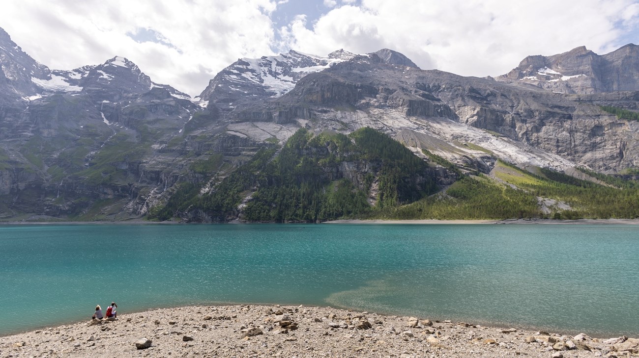 Oeschinensee in Switzerland - a large body of water.