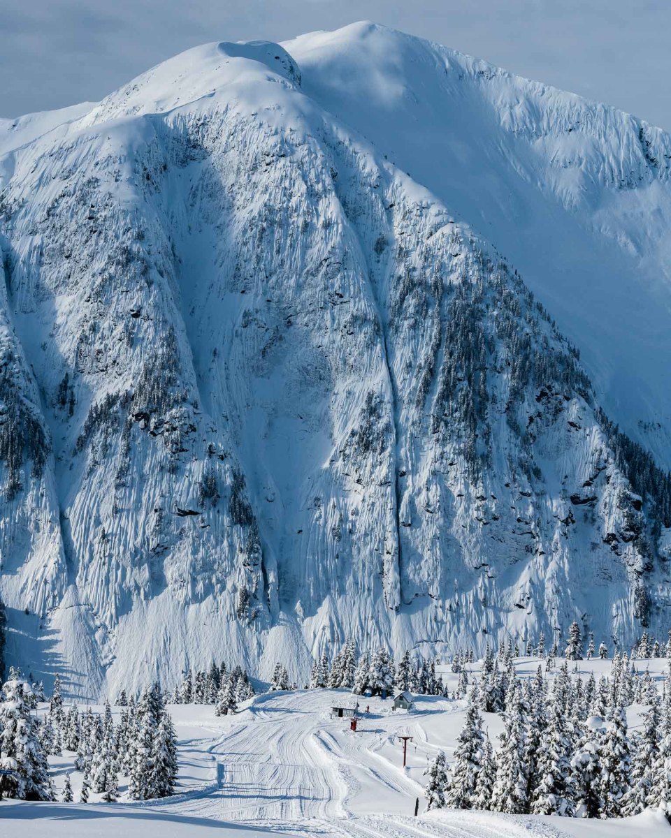 Shames Mountain in Canada - a snow covered mountain.