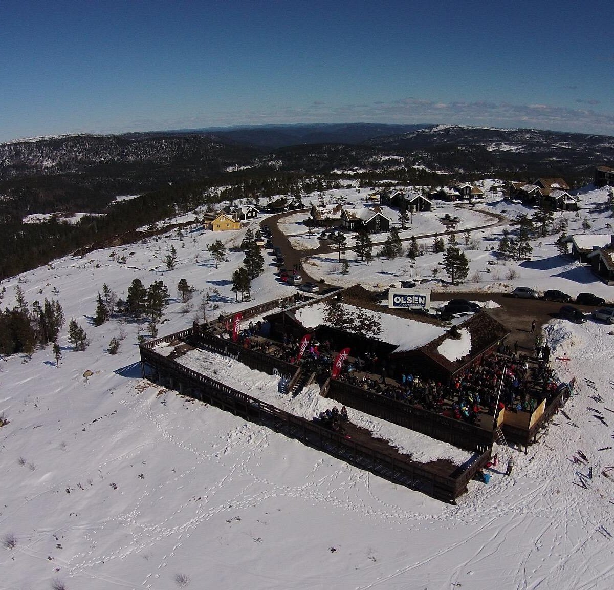 Gautefall Skisenter in Norway: a view of a ski resort in the snow.