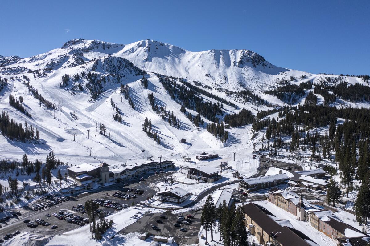 Mammoth Mountain in USA - a snow covered mountain.