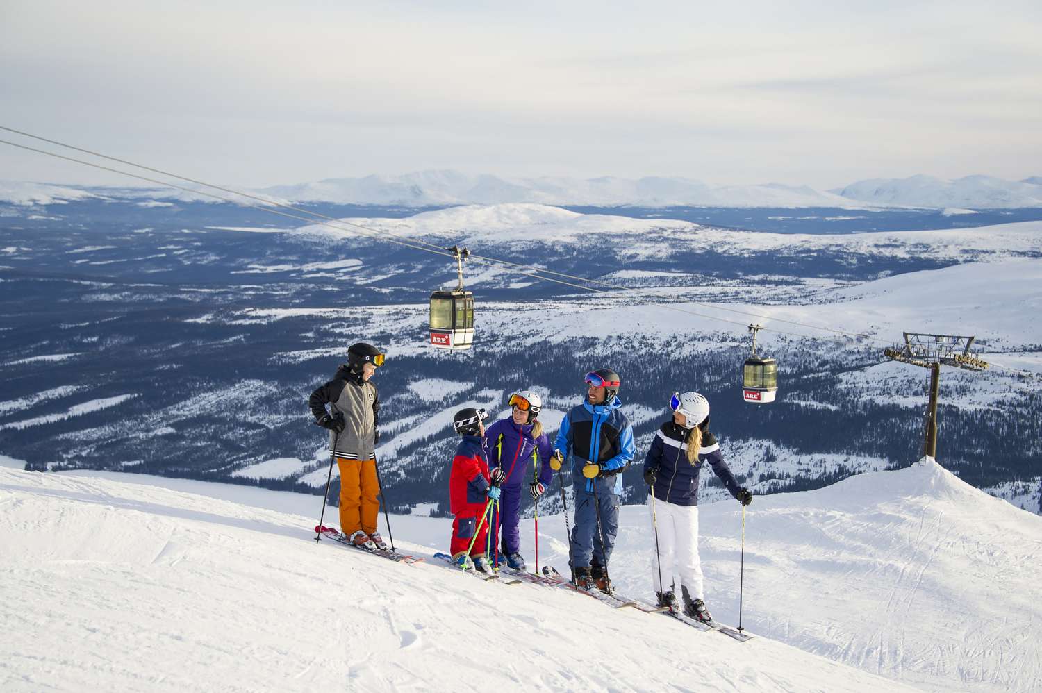 Branäs in Sweden - a group of people on a ski slope.