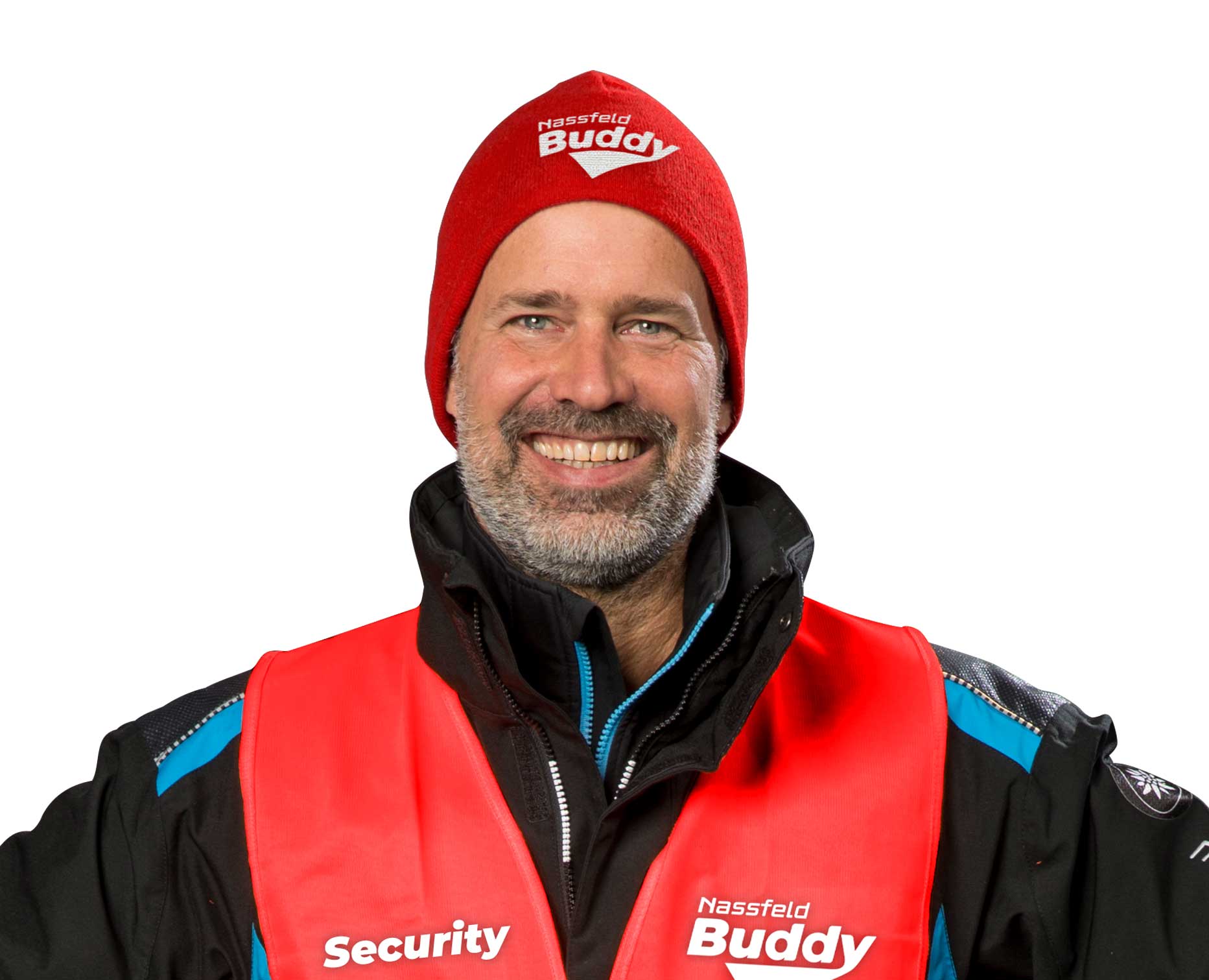 A skier gliding down the snowy slopes at the Nassfeld ski resort in Austria. A chalet can be seen in the background, completing this charming winter sports scene.