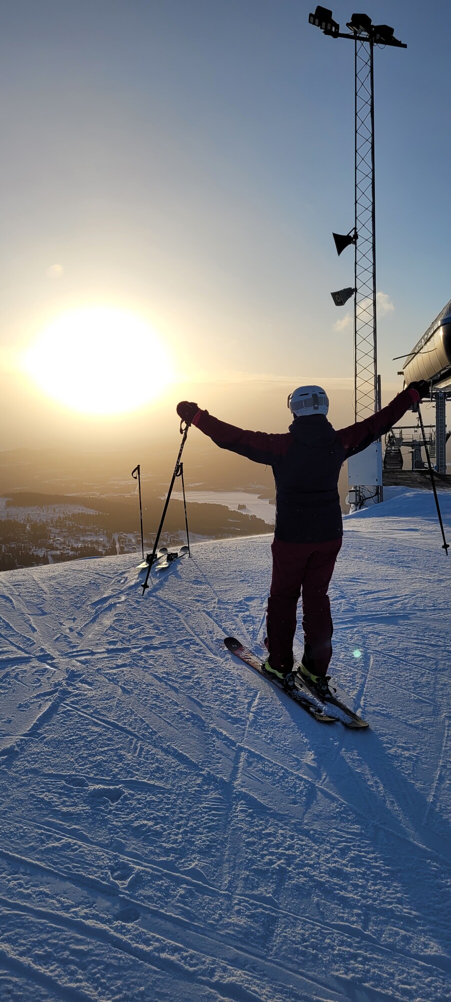 Funäsdalsberget in Sweden - a person riding skis down a snow covered slope.