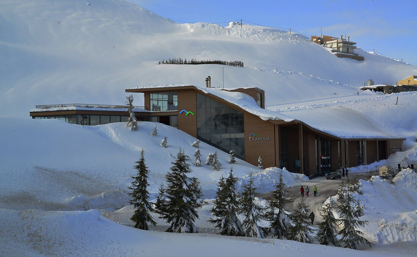 Zaarour in Lebanon - a house in the middle of a snowy mountain.