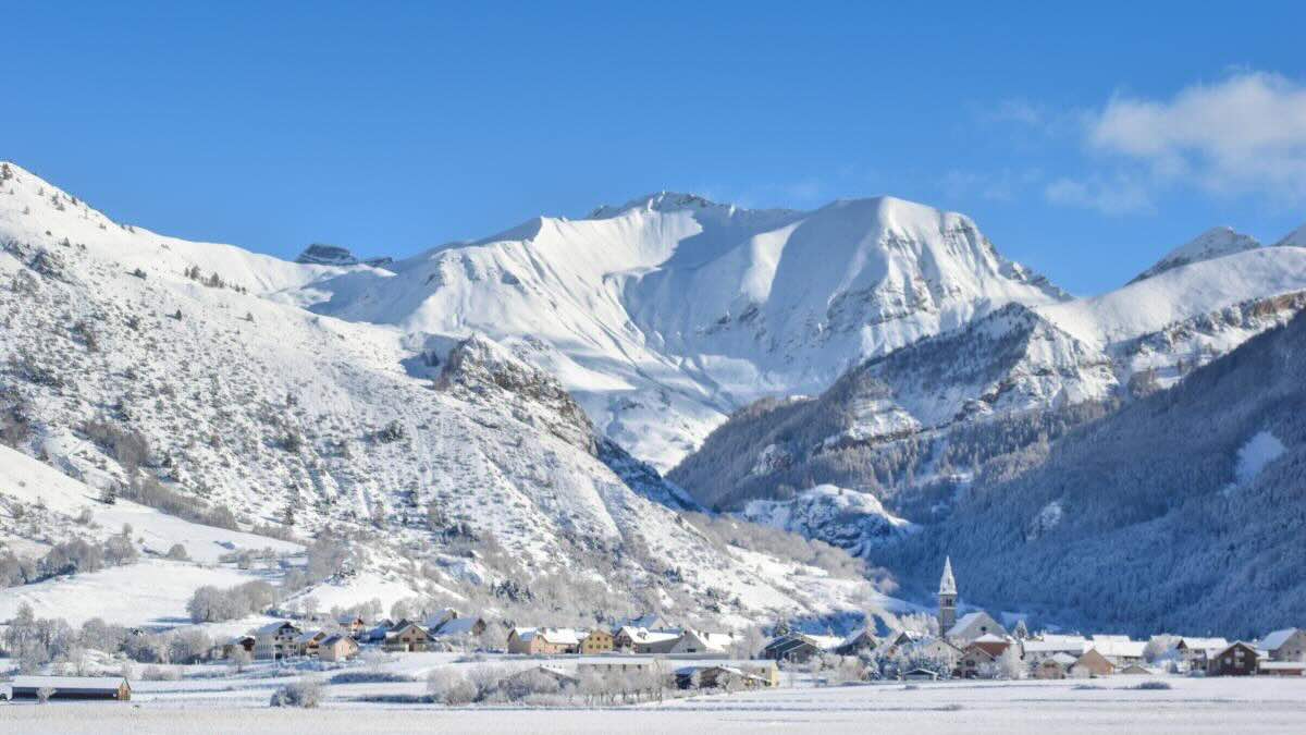 Ancelle in France - a snowy village in the mountains.