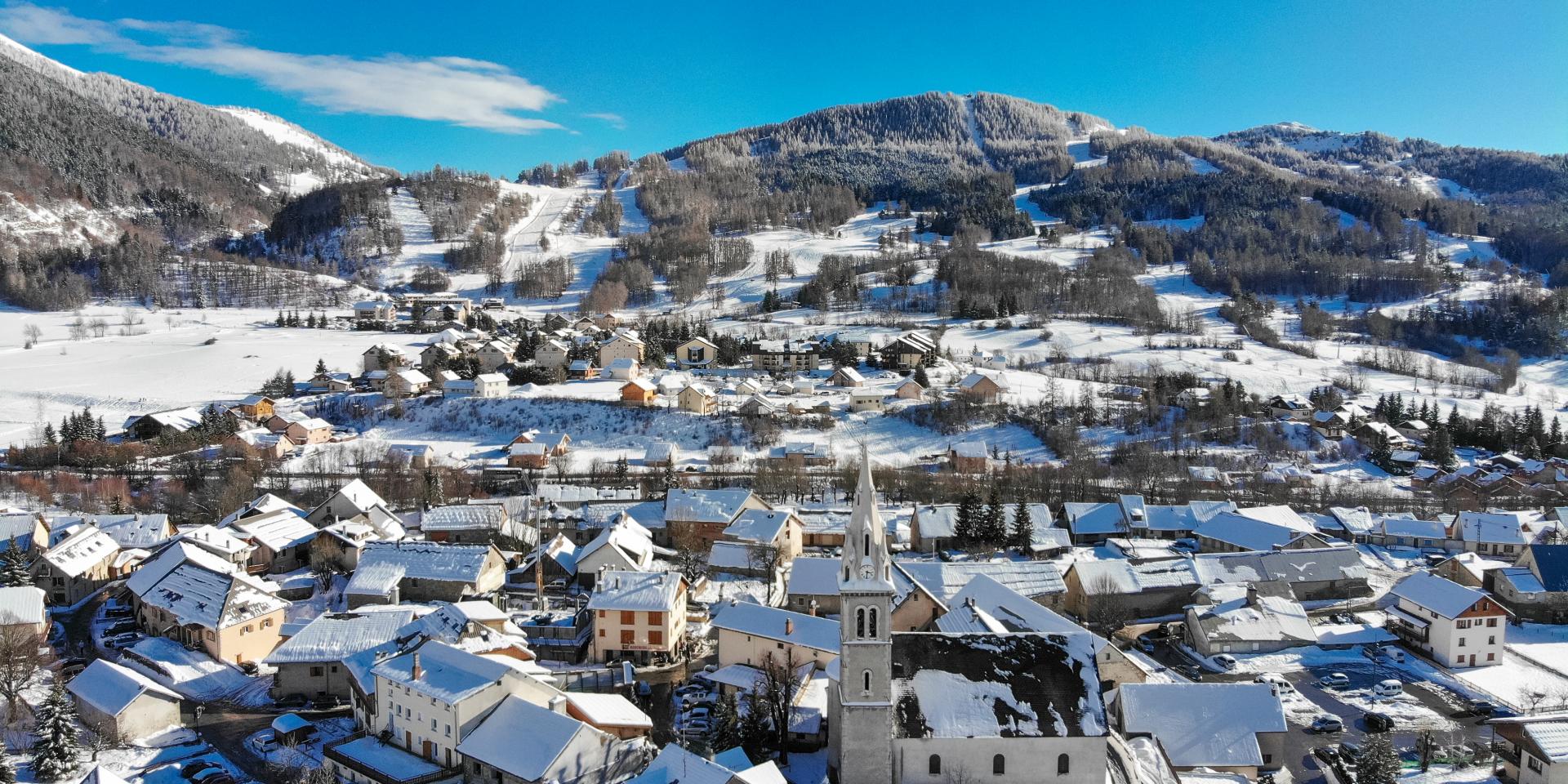 Ancelle in France - a snowy village in the french alps.